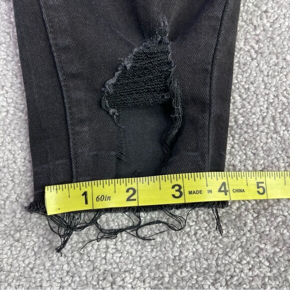 KanCan Jeans Women's 28 Black Skinny High Rise Stretch Distressed Frayed Ankle - Picture 14 of 14